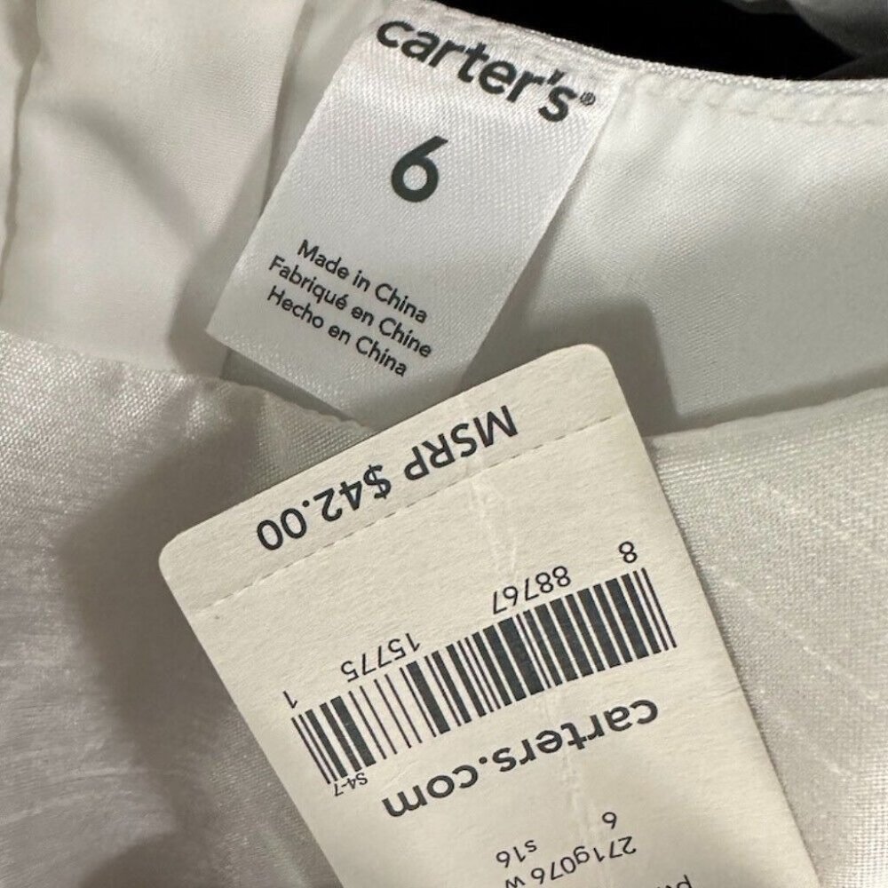 Carters short sleeve party dress SIZE 6 BRAND NEW! - Picture 2 of 3